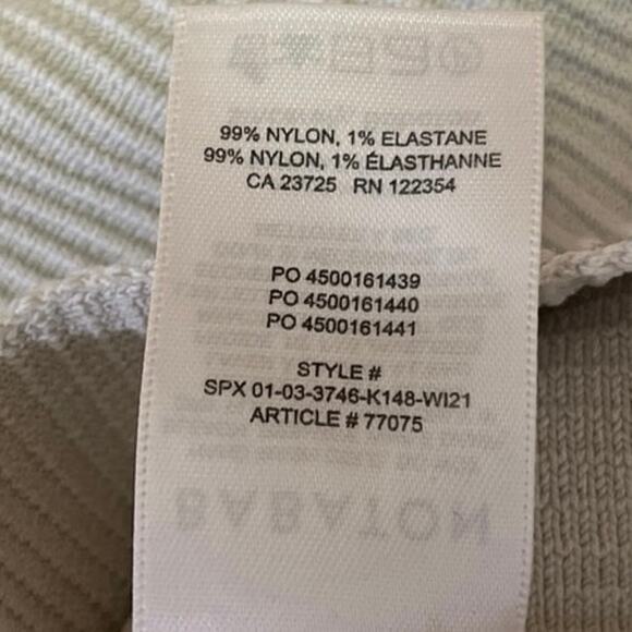 Aritzia Babaton Sculpt Beige Ribbed Knit Criss Cross Sleeveless Crop Tank Top XS - Picture 8 of 10